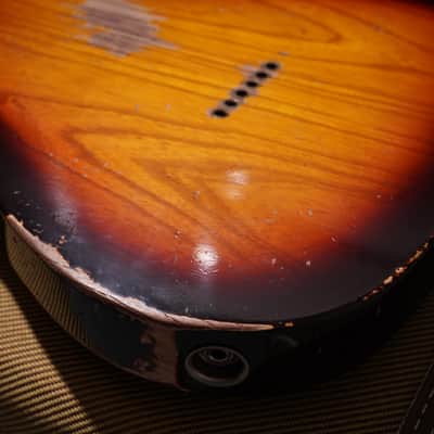 Fender Custom Shop 1958 telecaster LTD Heavy Relic Chocolate 3 Tonesunburst image 21
