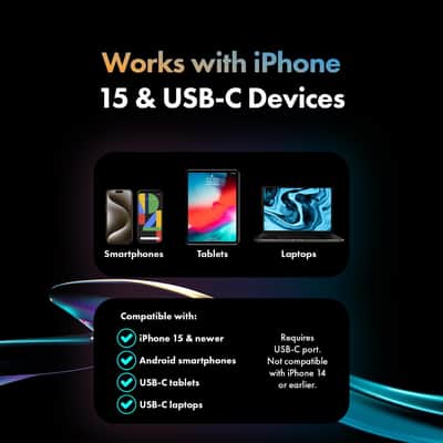 NanoMic Dual USB-C Wireless Microphone for iPhone 15/16/17 and Up, Android, iPad Pro & Laptops – Wireless Lavalier Mic for USB-C Smartphones & Devices, Great for Vlogging & TikTok image 3