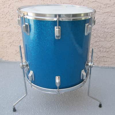 ROGERS VINTAGE HOLIDAY BLUE SPARKLE DRUM SET - DAYTON ERA image 9