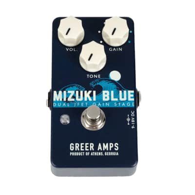 New Greer Amps Mizuki Blue Dual JFET Gain Stage Overdrive Guitar Effects Pedal image 4