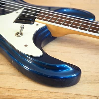 1966 Mosrite Ventures Model Bass Vintage Mark I Ink Blue 100% Original w/ohsc image 9