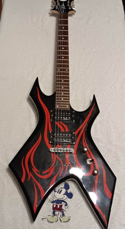 B.C. Rich Kerry King Signature Warlock - Black/Red Flame image 1