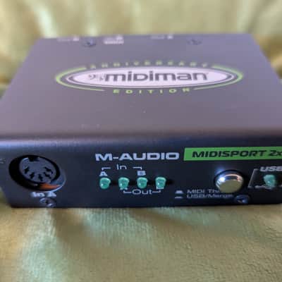 M-Audio MidiSport 2x2 Anniversary Edition USB MIDI Interface 2010s - Black image 1