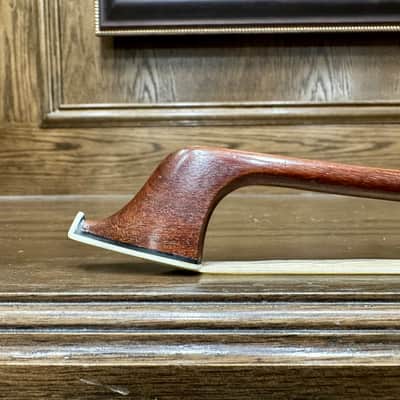 German Unstamped 3/4 French-style Pernambuco Bass Bow circa 1900 image 3