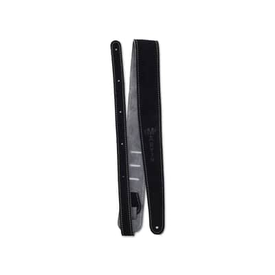 Martin 2 1/8" Suede Leather Guitar Strap, Black/Grey - 18A0016 (STR-0016) image 3
