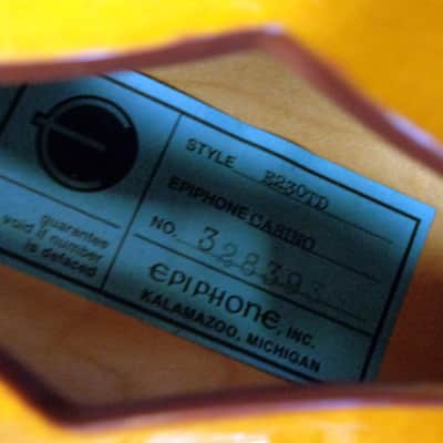 Epiphone John Lennon '1965' Limited Edition Casino - Vintage Sunburst w/ Case & Paperwork image 4