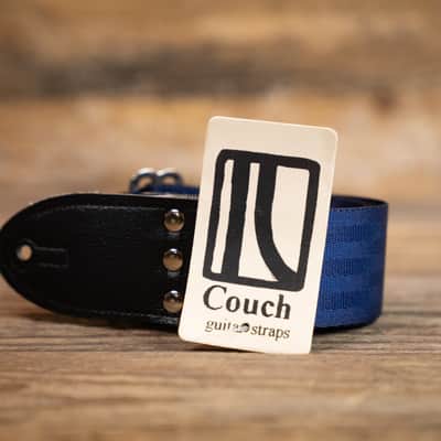 Couch - Navy and Buckskin Seatbelt Guitar Strap - SB017 image 1