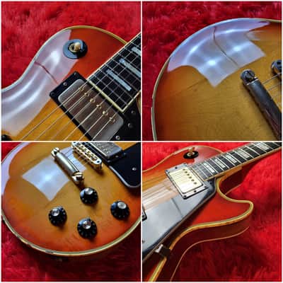 Rare - Aria Pro II LC-800 1977 - Cherry Sunburst - Les Paul Custom - Ebony Fretboard & Mother Of Pearl Inlays - Made In Japan - MIJ image 5