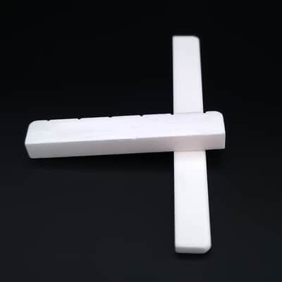 6 String Bone Classical Guitar Bridge Saddle And Nut White Bone Bridge Replacement image 3