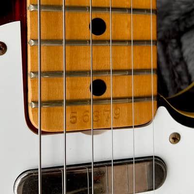 VINTAGE 1975 FERNANDES FTE 70 “BURNY OLDS” TELE  YELLOW SUNBURST ALL ORIGINAL. EXCELLENT CONDITION. MIJ image 11