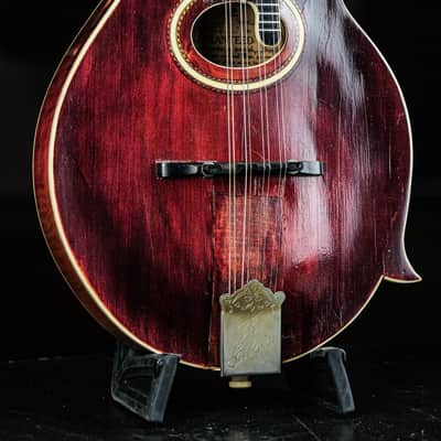 1919 Gibson F-4 refin dark mahogany sunburst image 3