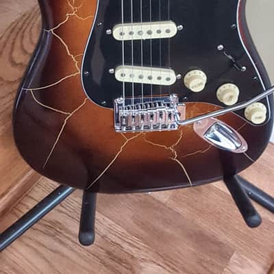 Logtown Guitars Custom Strat Style 2020 Tobacco/Rootbeer Gold Burst Lightning, image 3