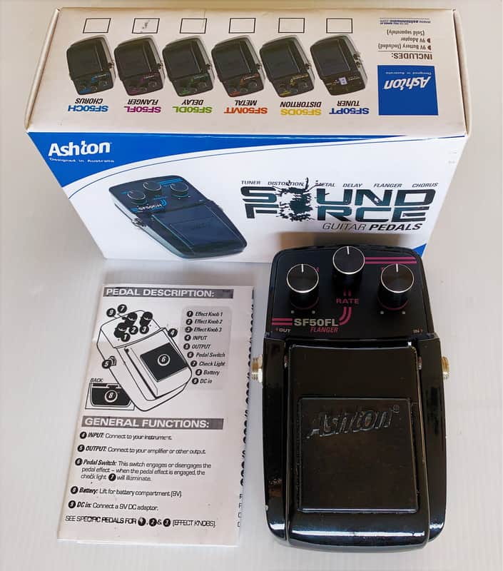 Rare Flanger Pedal Ashton SF50FL Semi-Vintage, Hard to Find! Solid! Box & Manual image 1