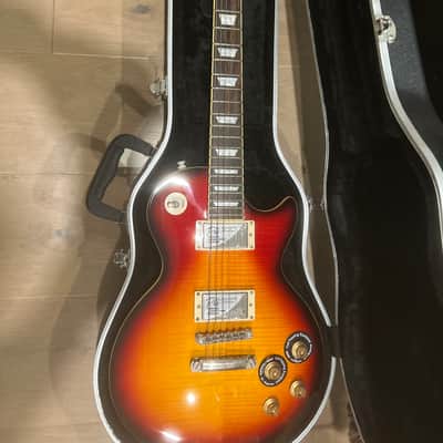 Epiphone Les Paul Standard Plus Top PRO 2012 - 2019 - Bourbon BurstCherry Sunburst with hardshell case image 1