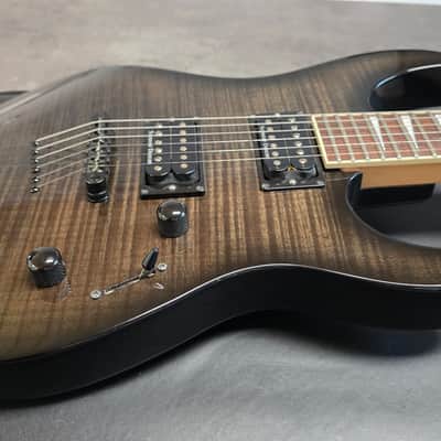 Jackson DINKY DK2 MIJ PRO SERIES Japan Translucent Black AAA Flame Top String-Through MJ Japanese Super Strat HH 2 USA Seymour Duncan Humbucker Fender Era image 8