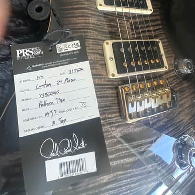 PRS Custom 24 10 Top Piezo 2024 - Charcoal Burst image 3