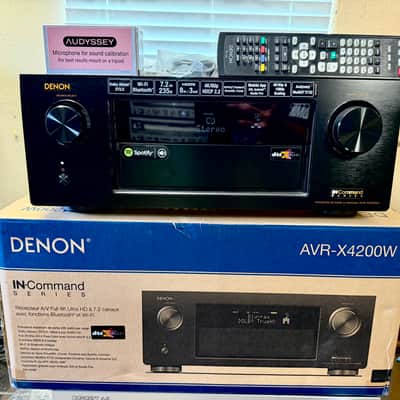 Denon IN-Command AVR-X4200W 7.2 Ch 235W 4K BT WiFi Receiver w/ Accessories; Tested SEE VIDEOS image 1