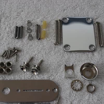 Fender/Wilkinson Telecaster Chrome Body Hardware Set Vintage 3-saddle Compensated Bridge TB-5129-001 image 4