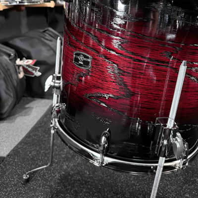 ~NEW~ Yamaha Live Custom Hybrid Oak 4-Piece 10/12/16/22 Drum Kit Set in UZU Magma Sunburst with Black Nickel Hardware image 5