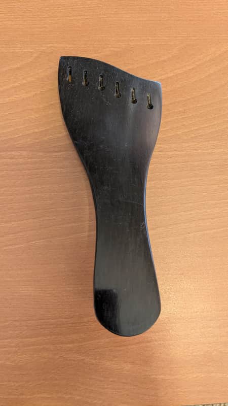 Left Handed Ebony Tailpiece for Archtop Guitar image 1
