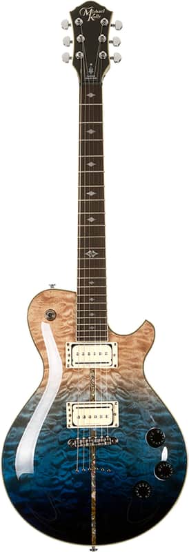 Michael Kelly Mod Shop Patriot Instinct Duncan, Blue Fade, Quilt Maple Yop, Mahogany Body image 1