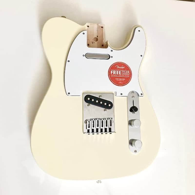 Squier Telecaster Body - Olympic White - extra pickguard image 1