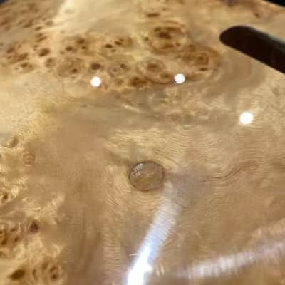 Strat Style Guitar Mahogany Body with Splatted Maple Top, Glossy finish image 2