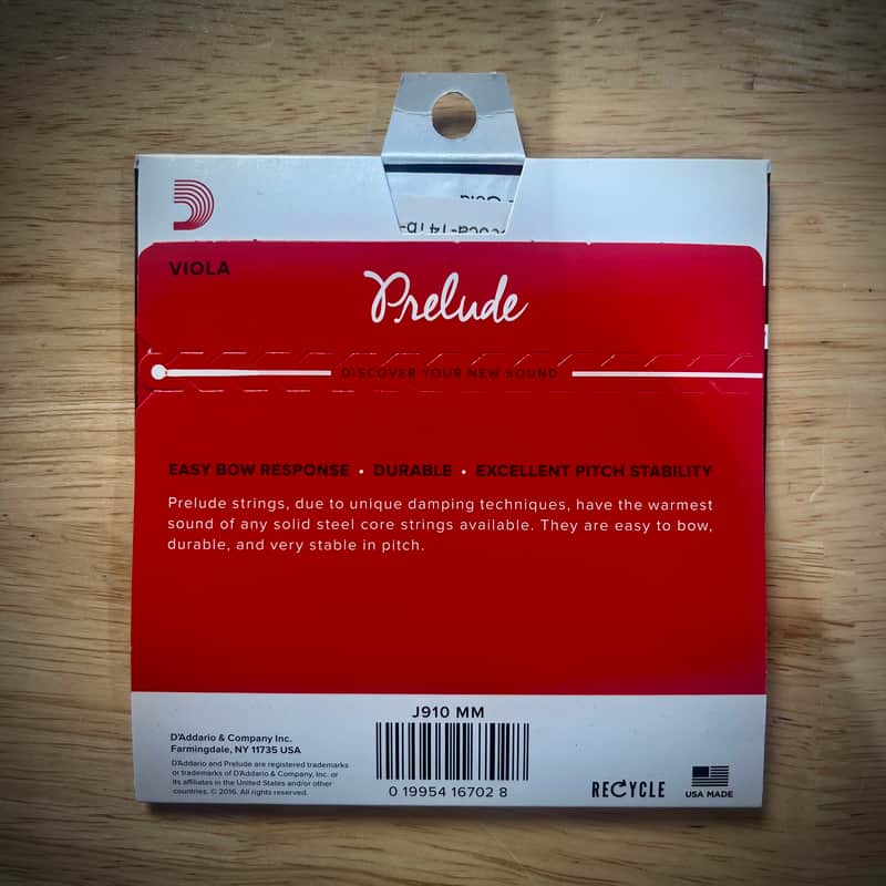 D'addario Prelude Medium Viola Strings Set image 1