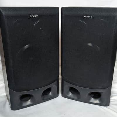 Sony SS-D555 Set Of 3-way Speakers - 19” Tall - Black - 2 Channel image 1