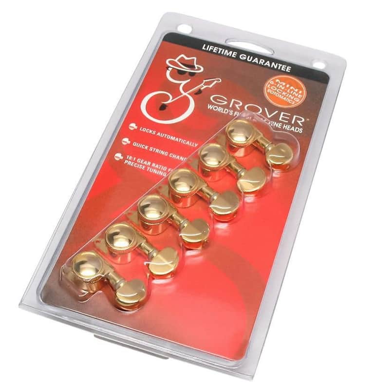 Grover 505G6 Mini Rotogrip Locking Guitar Tuning Machine Heads - 6 In-Line image 1