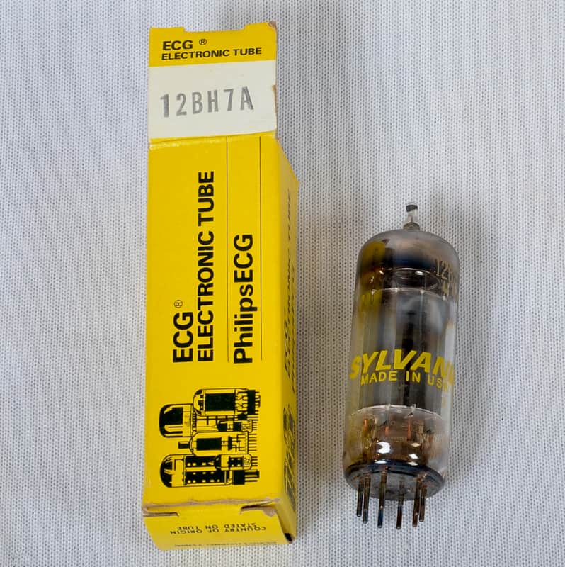 NOS Sylvania 12BH7A Tube – USA Made – Tests Good image 1