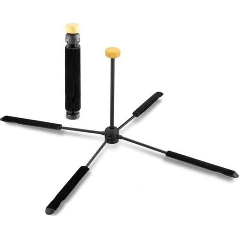 Hercules DS460B Flute Stand TravLite Series Stores  In-Bell Black image 1