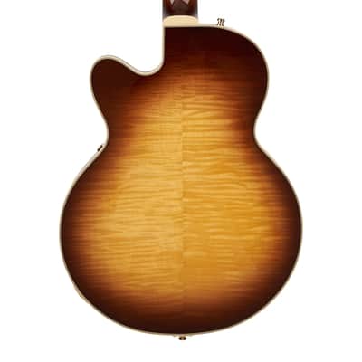 Used Gretsch Broadkaster Jr. LX Figured CB w/ String-Thru Bigsby - Caramel Dawn image 7