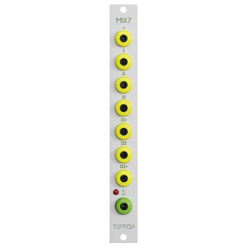 Tiptop Audio Mix7 Eurorack Analogue Summing Mixer Module (White) image 1