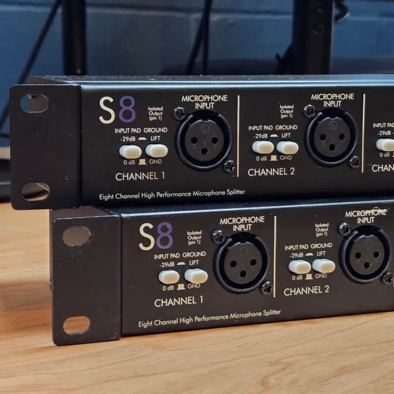 PAIR - ART S8-3Way Rackmount 8 Channel Microphone Splitters image 1