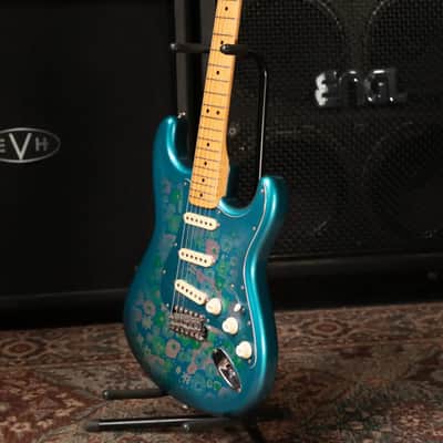 Mid-1980's Fender Stratocaster ST-72 Electric Guitar - Blue Flower with Hardshell Case - Used image 18