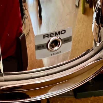 REMO Acousticon R Series 12x10" Rack Tom Drum w/Pinstripe head 1990s - Chrome Quadura wrap image 3