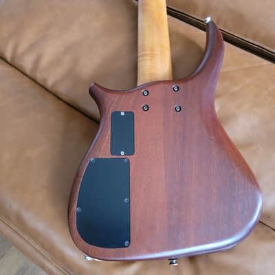 Rare U.S. Masters EP5J 5-String Bass – Natural Walnut Brown – USA Made – Active EQ – Figured Maple Neck – Gold Hardware image 14