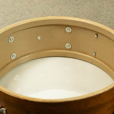 1970s Slingerland 5x14 Natural Mahogany Student Snare Drum image 16