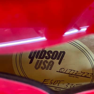 Gibson ESDT-335 Dot Reissue Semi-Hollow Body 2002 - Cherry w/ Case image 10