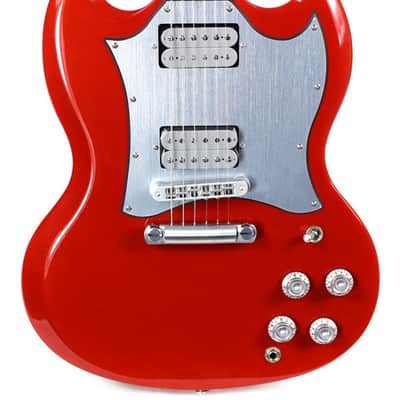 Gibson SG Standard Full Face Pickguard Brushed Silver/Black Finish SG Platinum image 1