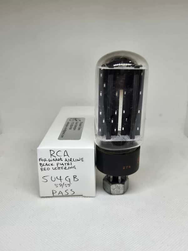 RCA 5U4GB Black Plate Rectifier Balanced Single NOS 5U4 image 1