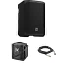 Electro-Voice Everse 8 8-inch 2-way Battery-powered PA Speaker - Black with Electro-Voice EVERSE8-TOTE Padded Tote Bag for EVERSE 8 and an XLR Cable