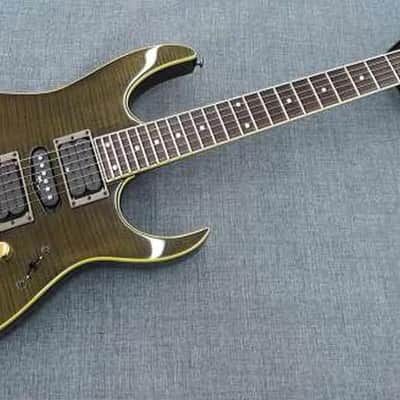 Ibanez SRGT 47 FM thru-neck spot model passive 24F 2003 - Dark Olive Green image 12