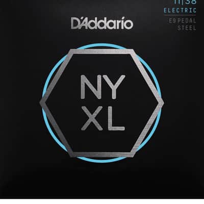 D'Addario NYXL1138PS Nickel Wound Regular Light E9 Pedal Steel Guitar Strings, 11-38