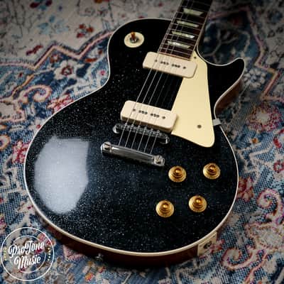 2025 Gibson Custom Shop Les Paul 56' Murphy Lab Ultra Light Aged Black Sparkle image 14