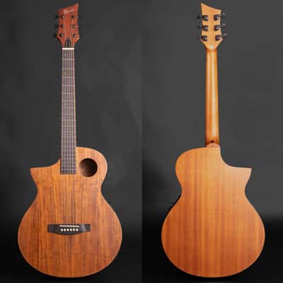 Lindo Left Handed Neptune SE V2 Electro Acoustic Guitar Mahogany and Walnut + Padded Gigbag image 2