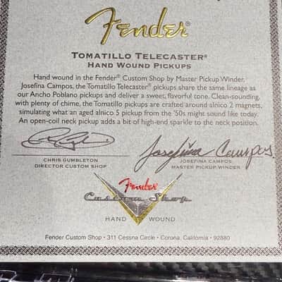 Fender Custom Shop Josefina Tomatillo Hand Wound '50s, BRAND NEW, Limited 500 Run , ‘2025 - Chrome / Black image 3