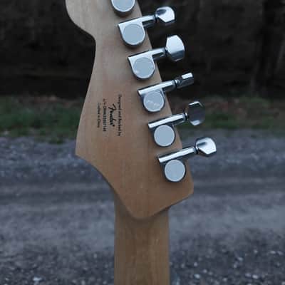 Squier Custom Bullet Stratocaster Upgraded Wilkinson Saddles Humbucker pickups Satin Pearl Blue image 7