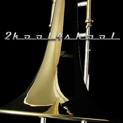 2-tone Slide Trombone Bb NEW+Case+WRNTY gold+nickel NR image 5